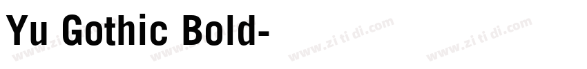 Yu Gothic Bold字体转换